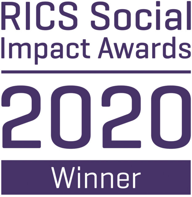 Logo English national ballet winner rics social impact 2020 purple